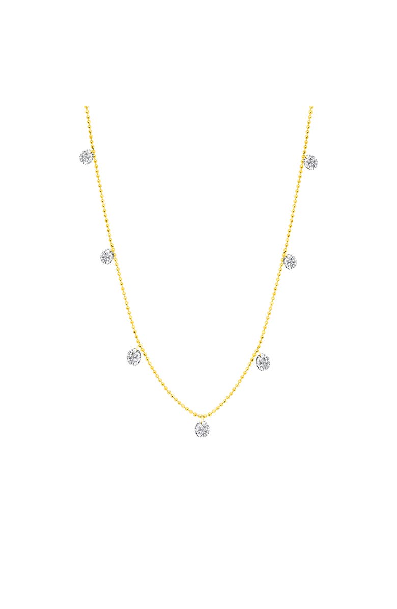 Graziela Small Floating Diamond Necklace in Yellow, Main, color, Yellow Gold