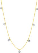 Graziela Small Floating Diamond Necklace in Yellow