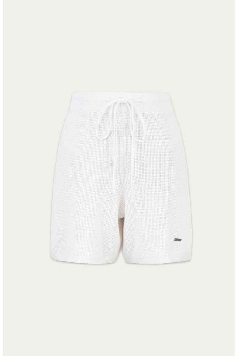 Noa Open Knit Shorts, Alternate, color, White