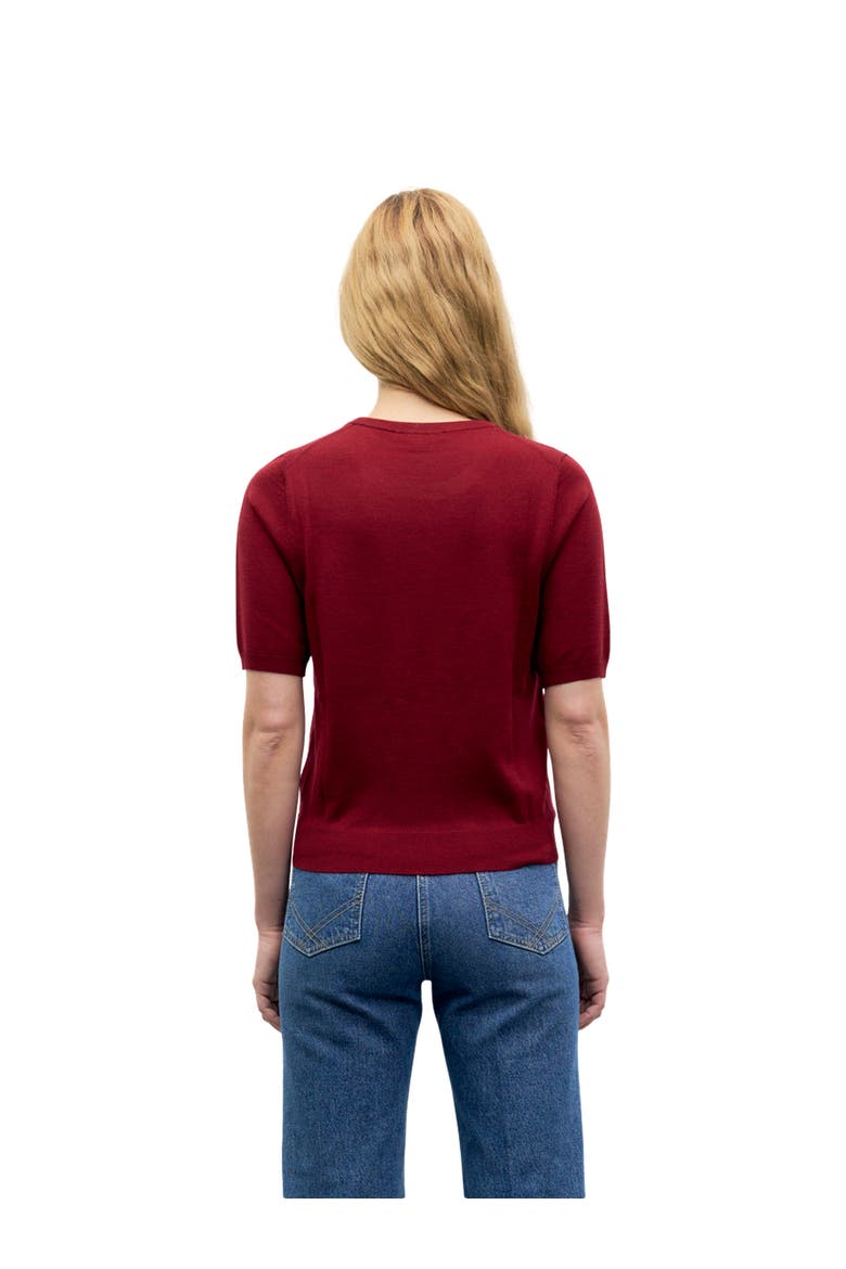 Reine Roll Neck Merino Wool Sweater, Alternate, color, Lipstick Red