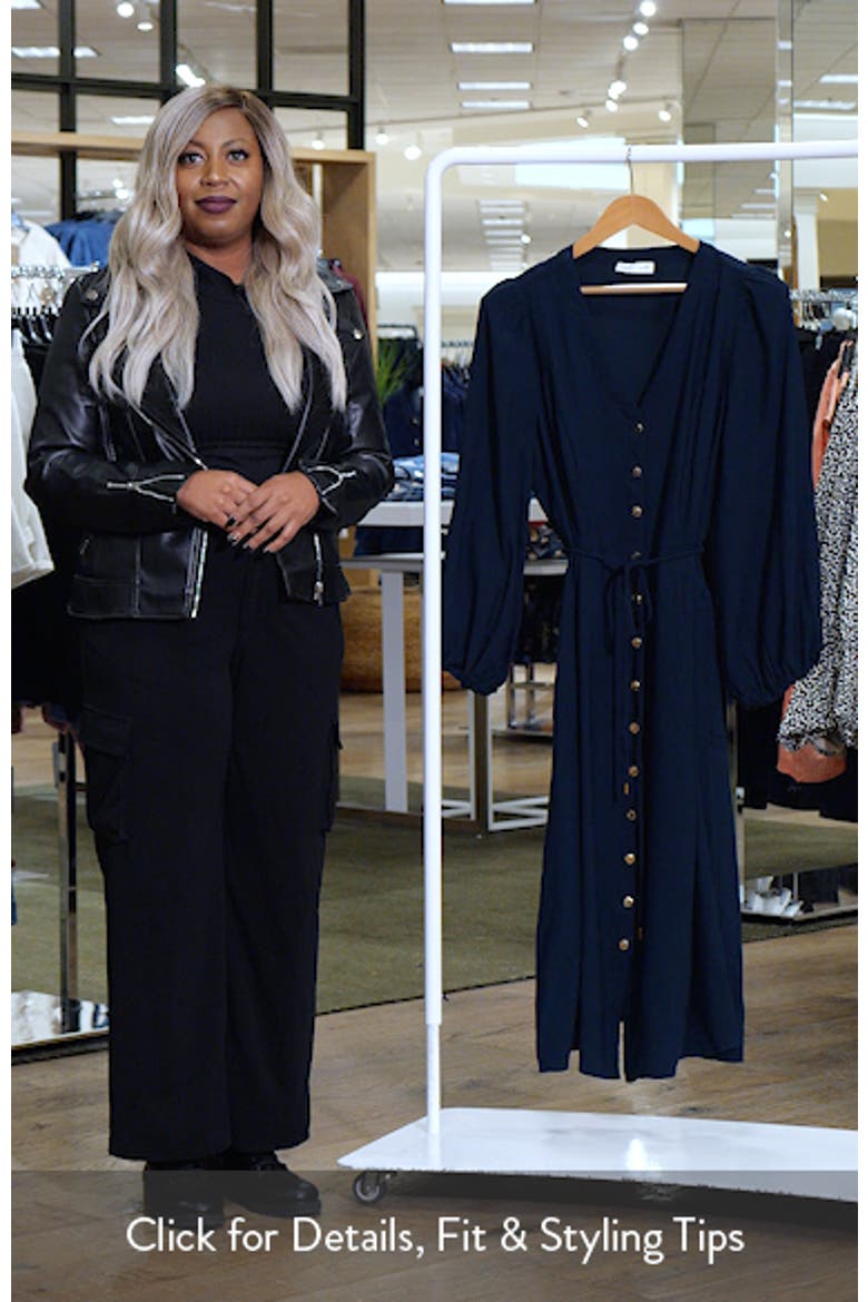 Kristina Tie Waist Long Sleeve Midi Dress video