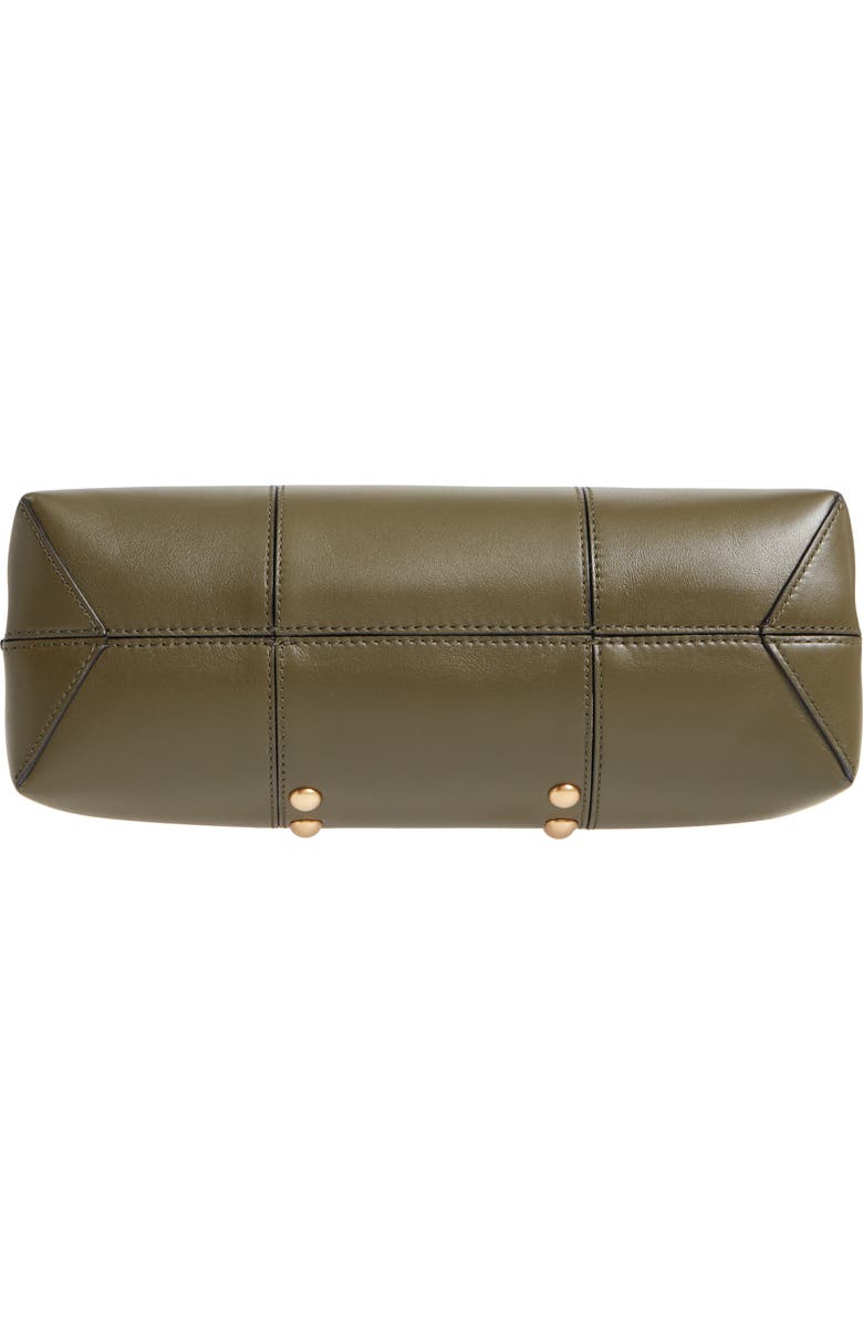 Tory Burch Block-T Studded Leather Top Handle Satchel, Alternate, color,