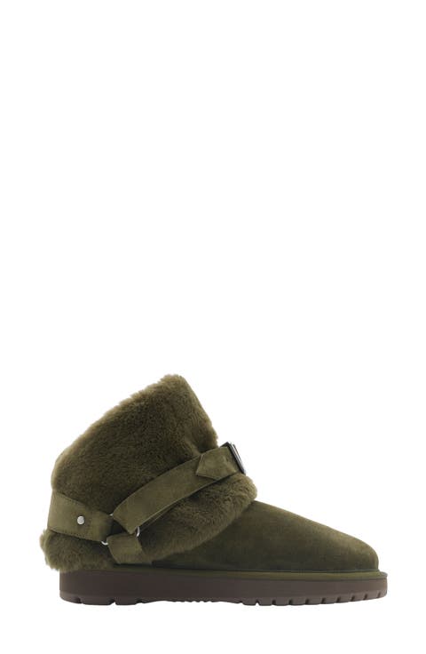 Snug Genuine Shearling Bootie (Women)