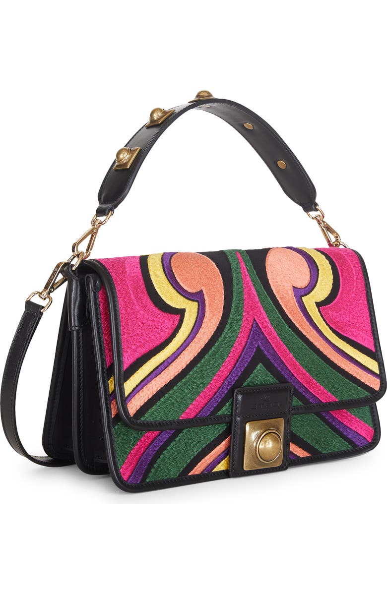 Etro Embroidered Shoulder Bag, Alternate, color,