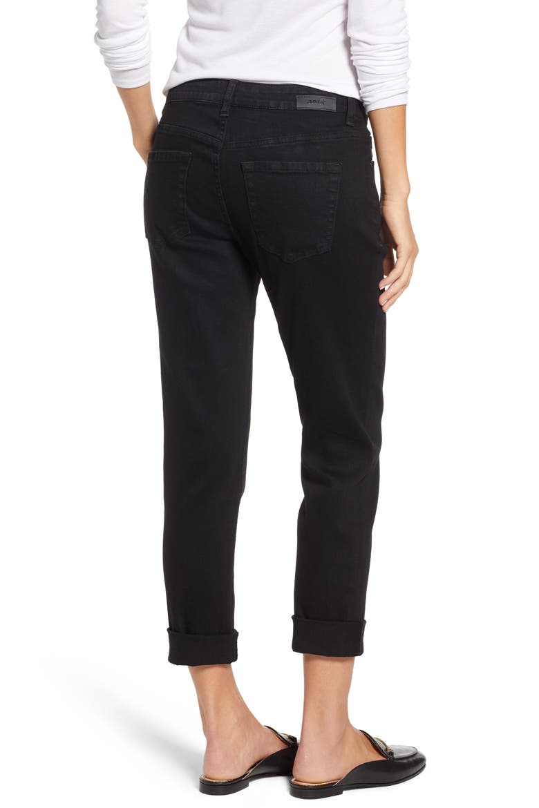 Jeans Carter Girlfriend Jeans, Alternate, color, BLACK