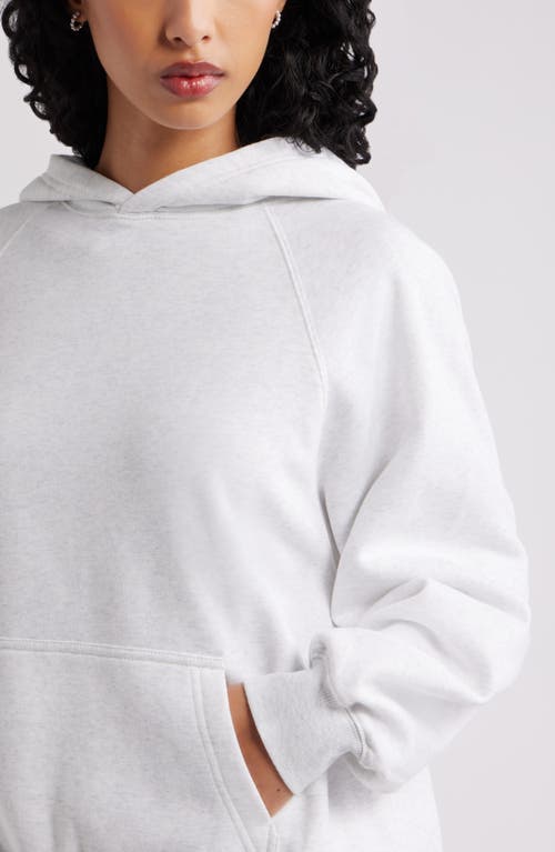Bp. Fleece Detail Oversize Raglan Hoodie In White
