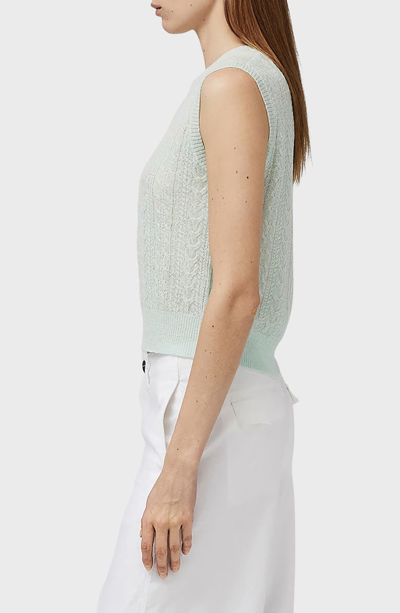 rag & bone Kyle Cable Sweater Vest, Alternate, color, Mint