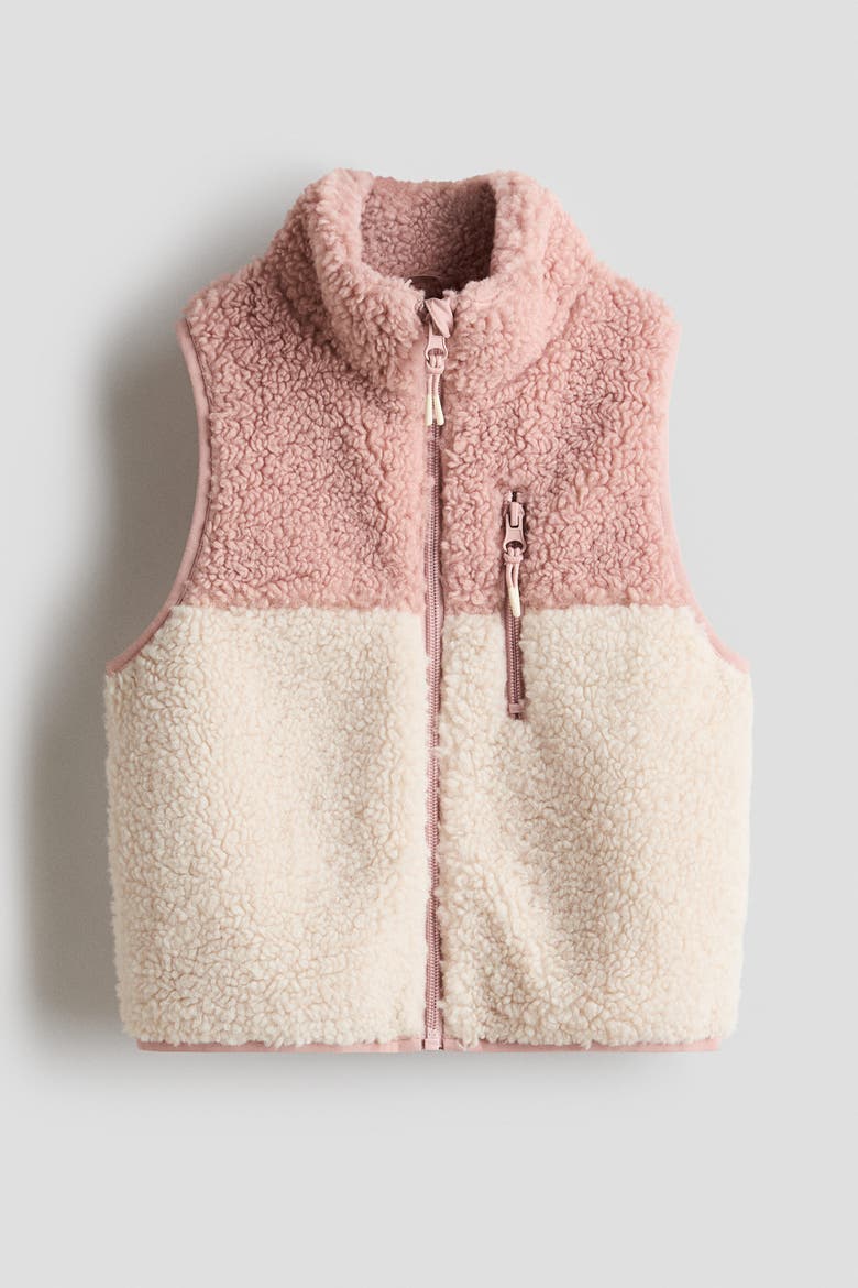 Teddy Gilet, Main, color, Light pink/cream