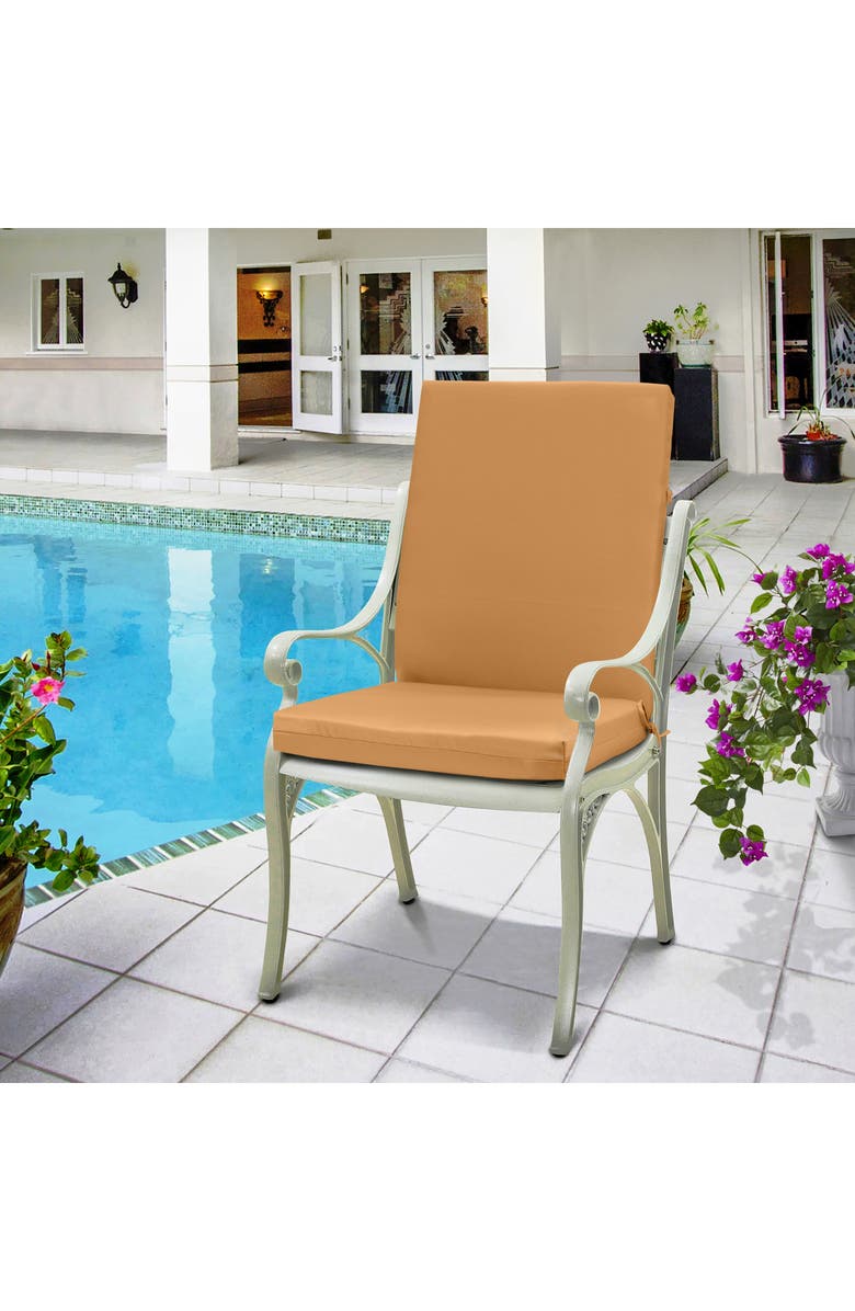 Outdoor Decor by Commonwealth High Back Patio Chair Cushion, Alternate, color, Mustard
