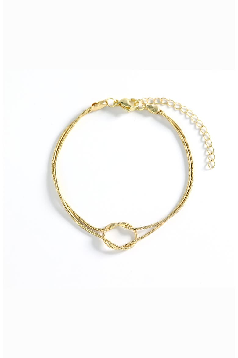 Dainty Knot Bracelet, Main, color, Gold