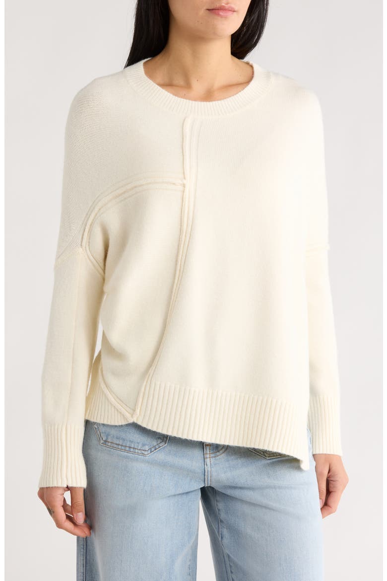 Dolores Asymmetric Hem Sweater, Main, color, IVORY
