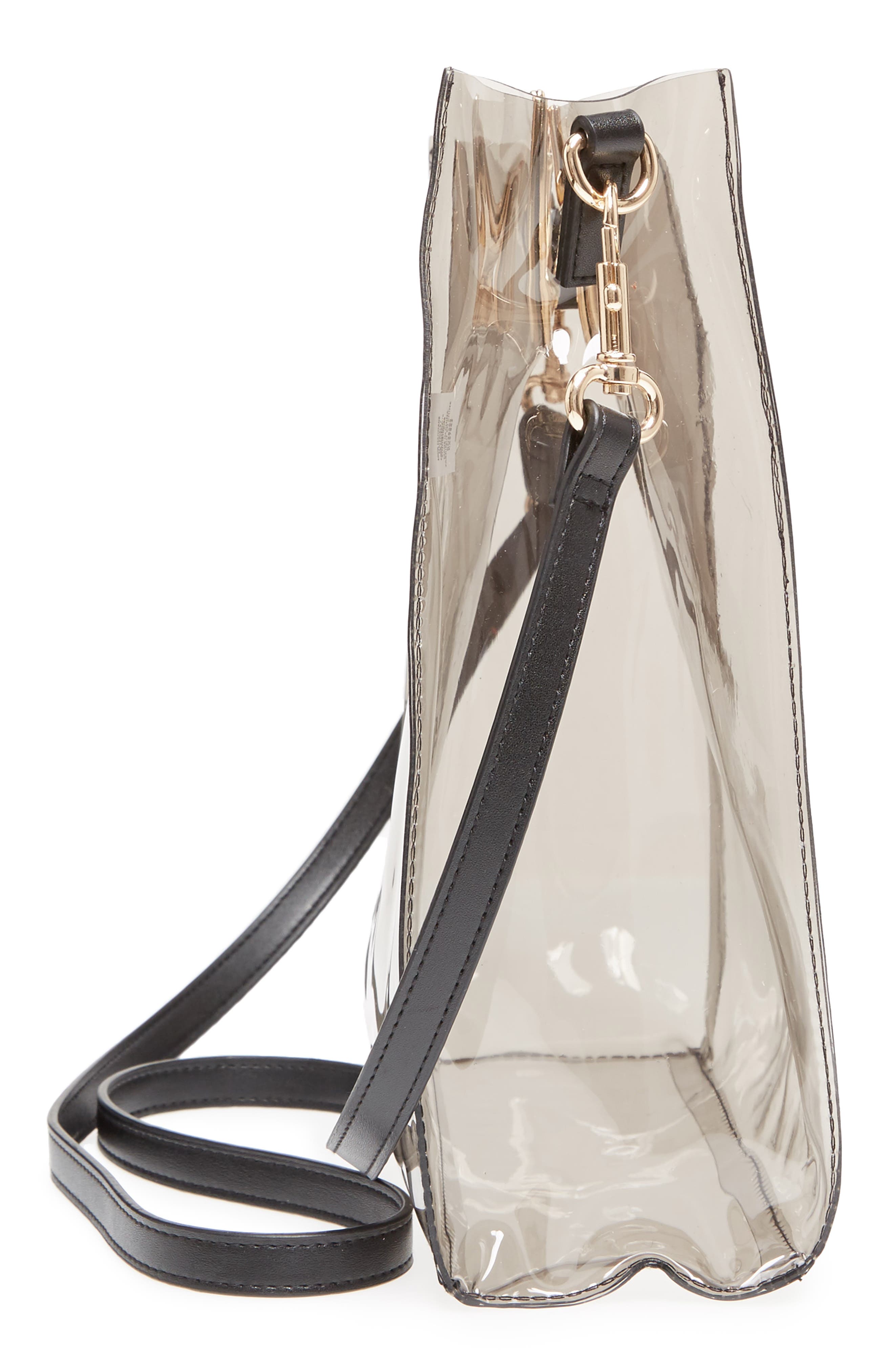 BP. Mini Translucent Metal Handle Bag, Alternate, color, 