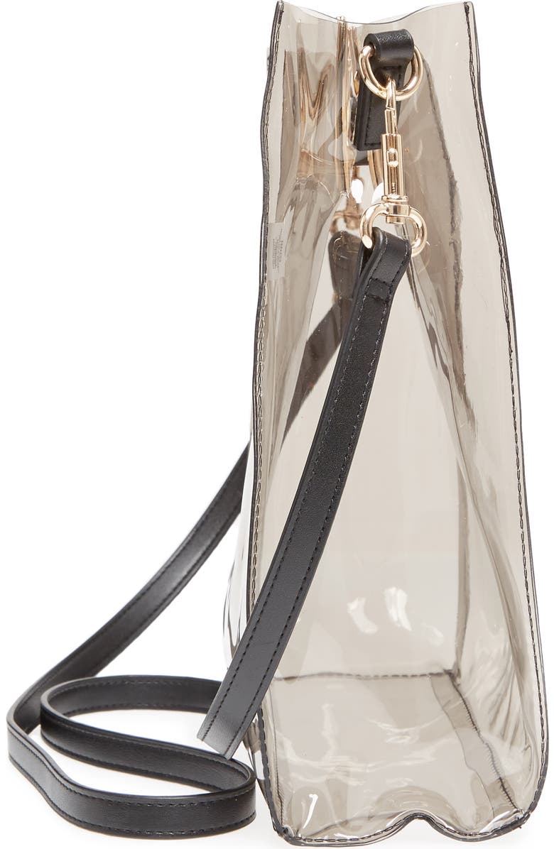 BP. Mini Translucent Metal Handle Bag, Alternate, color,