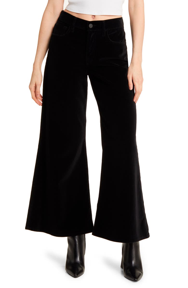 FRAME Le Palazzo Stretch Velveteen Crop Pants, Main, color, 