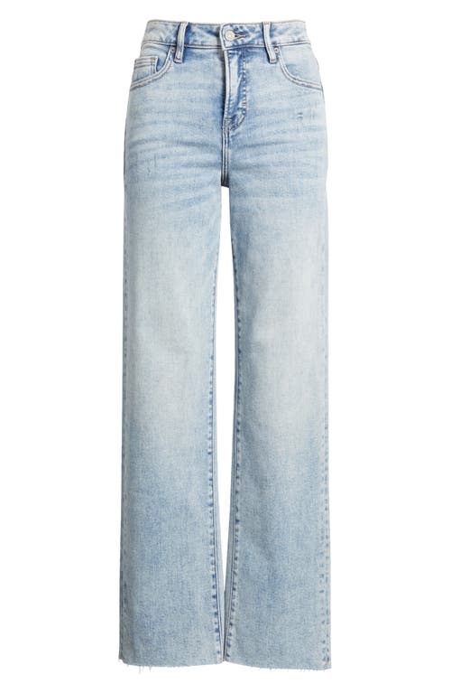 Hidden Jeans High Waist Raw Hem Crop Bootcut Jeans In Blue
