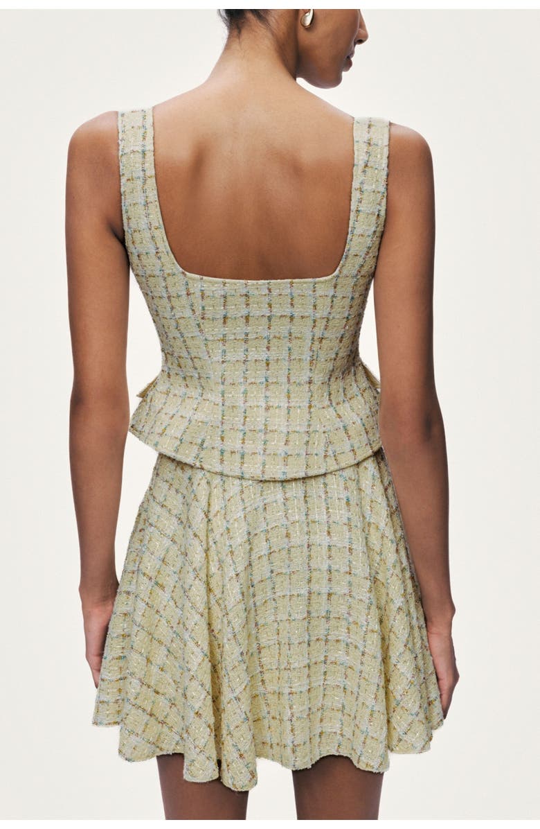 Nocturne Button Accessory Tweed Bustier, Alternate, color, Multi-Colored