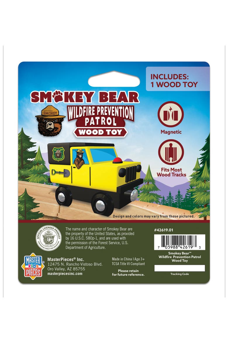 Smokey Bear Jeep Wood Toy Train, Alternate, color, Multicolor