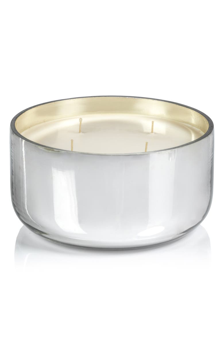 Zodax Siberian Fir Four-Wick Candle, Main, color, Silver