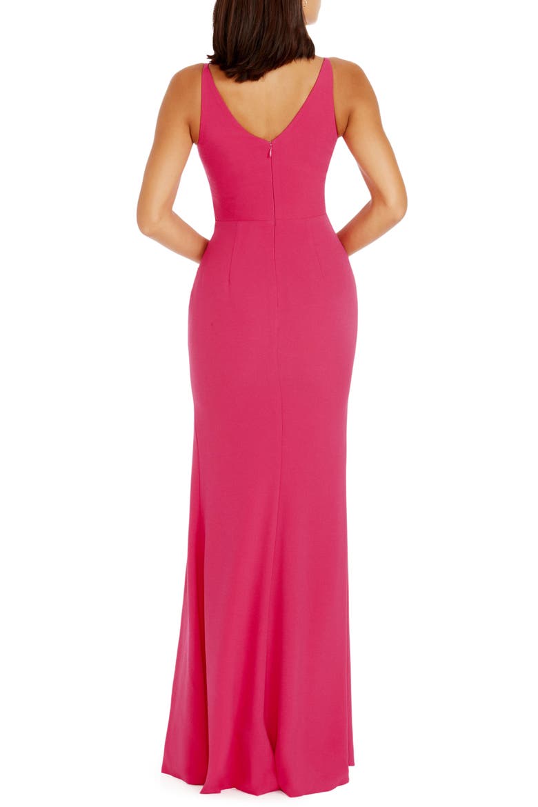 Jordan Ruched Side Slit Gown, Alternate, color, BEGONIA