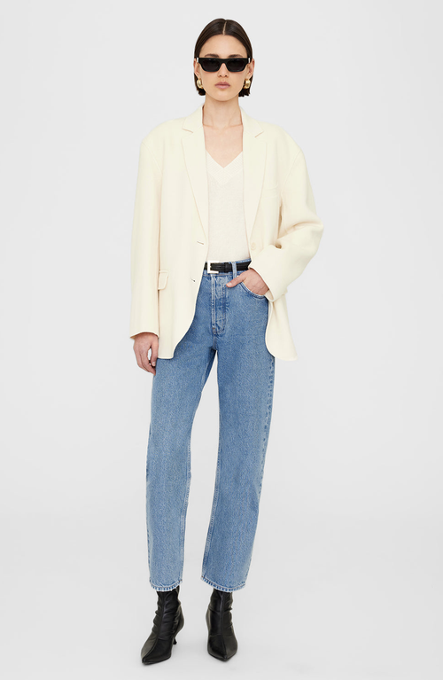 Anine Bing Quinn Blazer In White