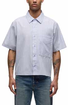 Hudson Jeans Rex Short Sleeve Cotton Button-Up Shirt