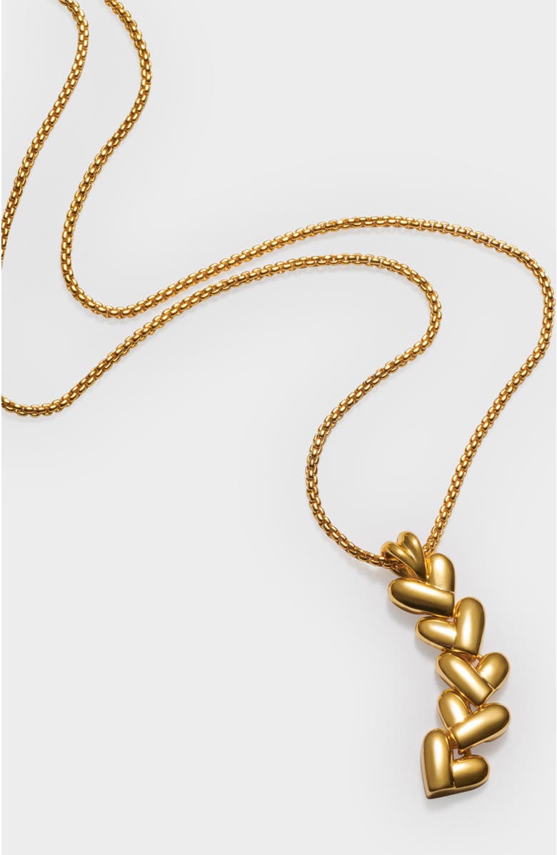 Katie Loxton Heart Link Necklace, Alternate, color, Gold Coated