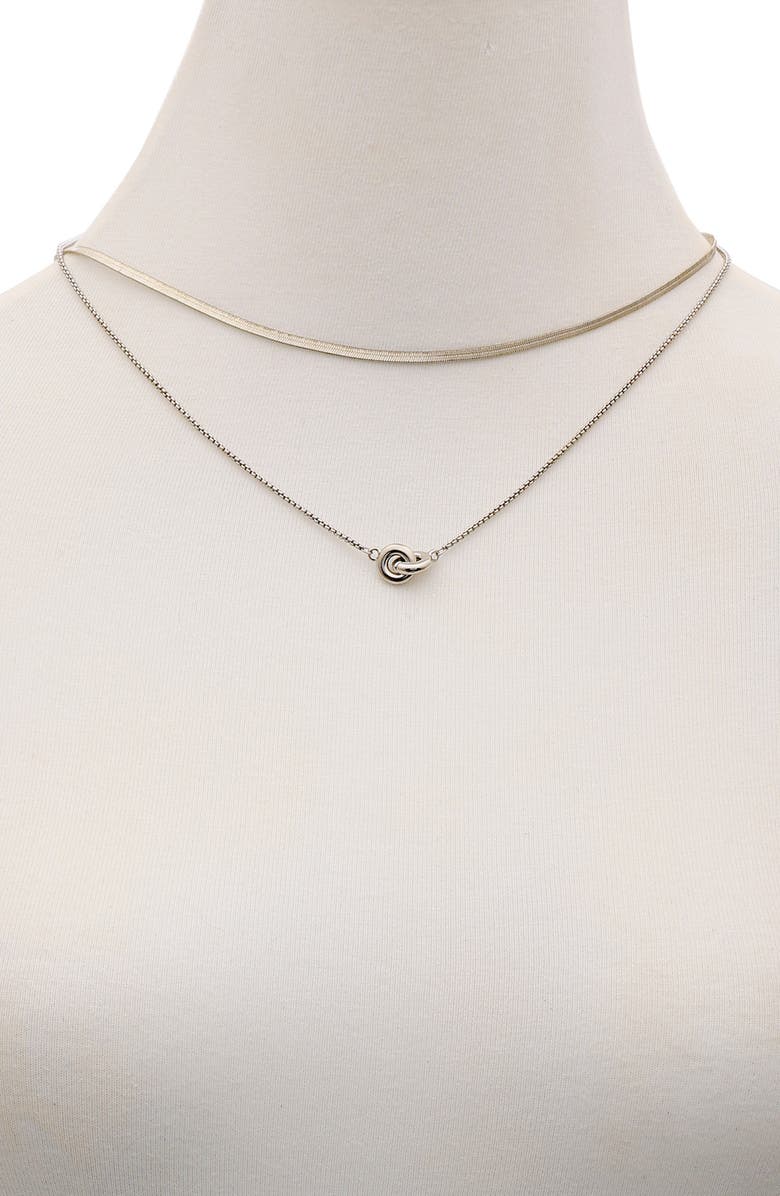 Vince Camuto Set of Two Necklaces, Alternate, color, Silver Tone