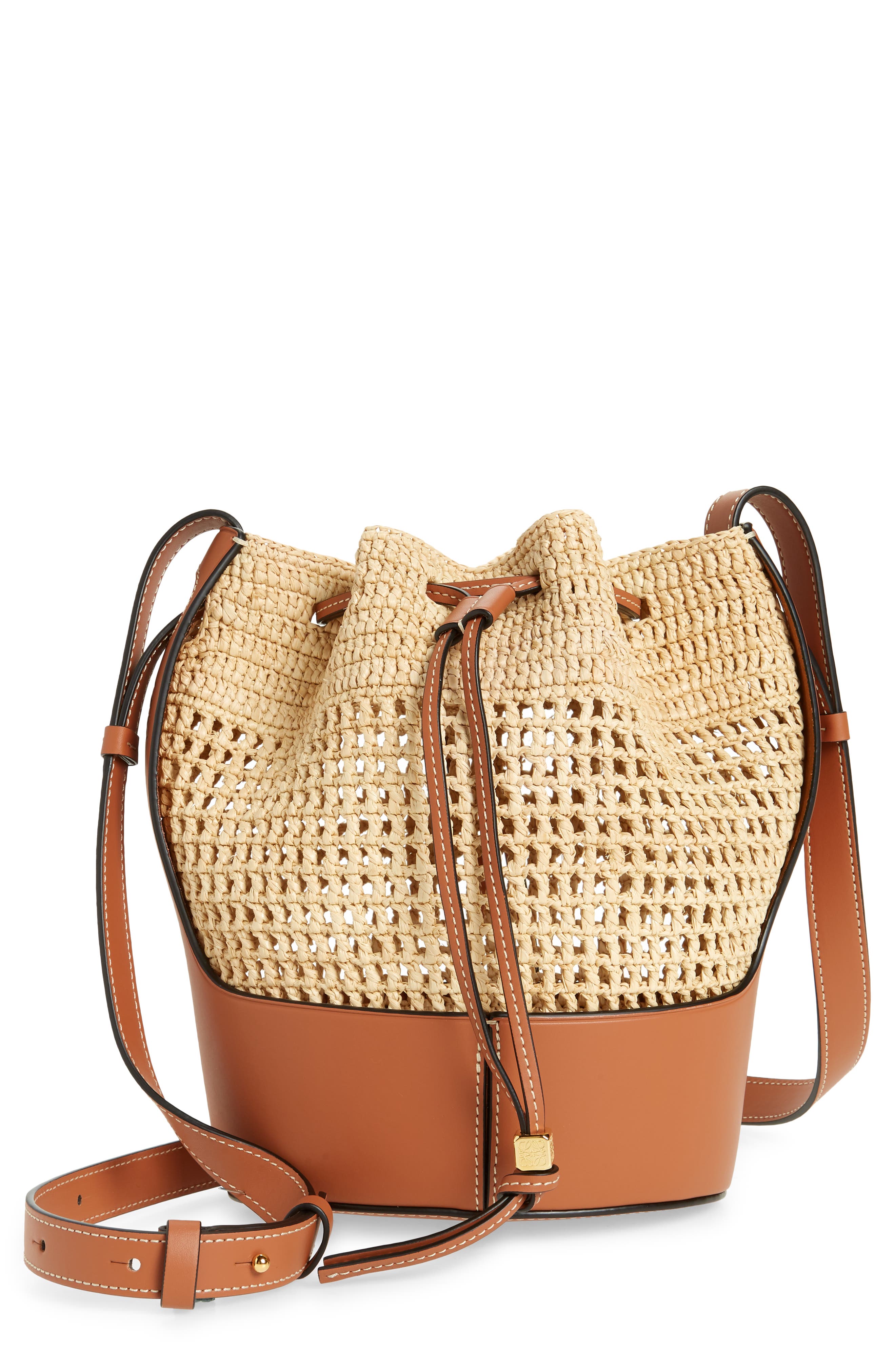 Small Balloon Bucket Bag, Main, color, NATURAL/ TAN
