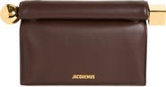 Jacquemus La Pochette Rond Carré Leather Clutch