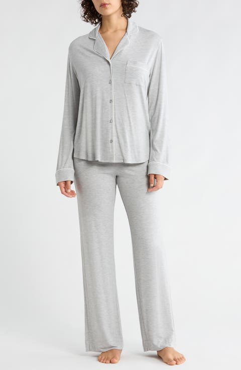 Tranquility Long Sleeve Shirt & Pants Pajamas (Regular & Plus)