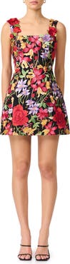 Elliatt Talia Floral Embroidery Cocktail Minidress