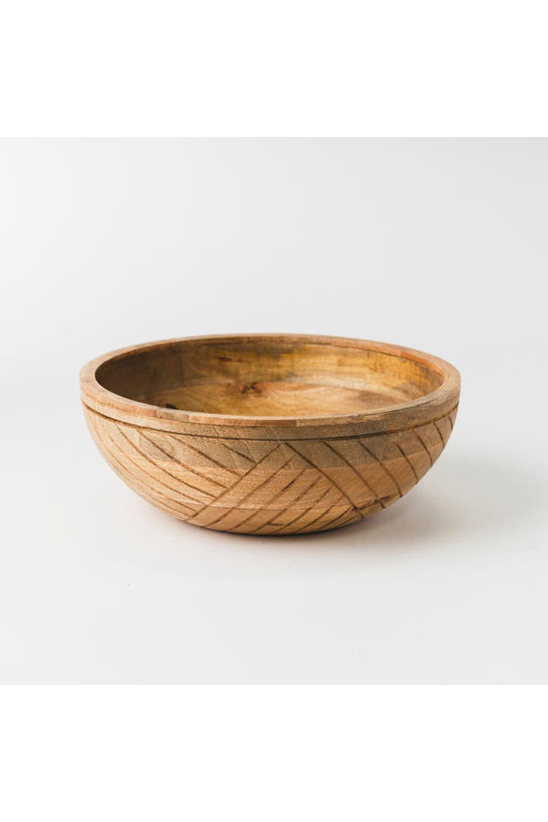 EarthLines Handcrafted Nested Bowls, Alternate, color, Natural