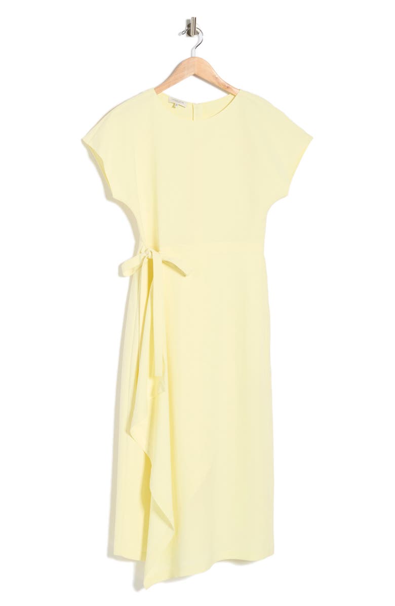 Lafayette 148 New York Short Sleeve Side Tie Faux Wrap Dress, Alternate, color,