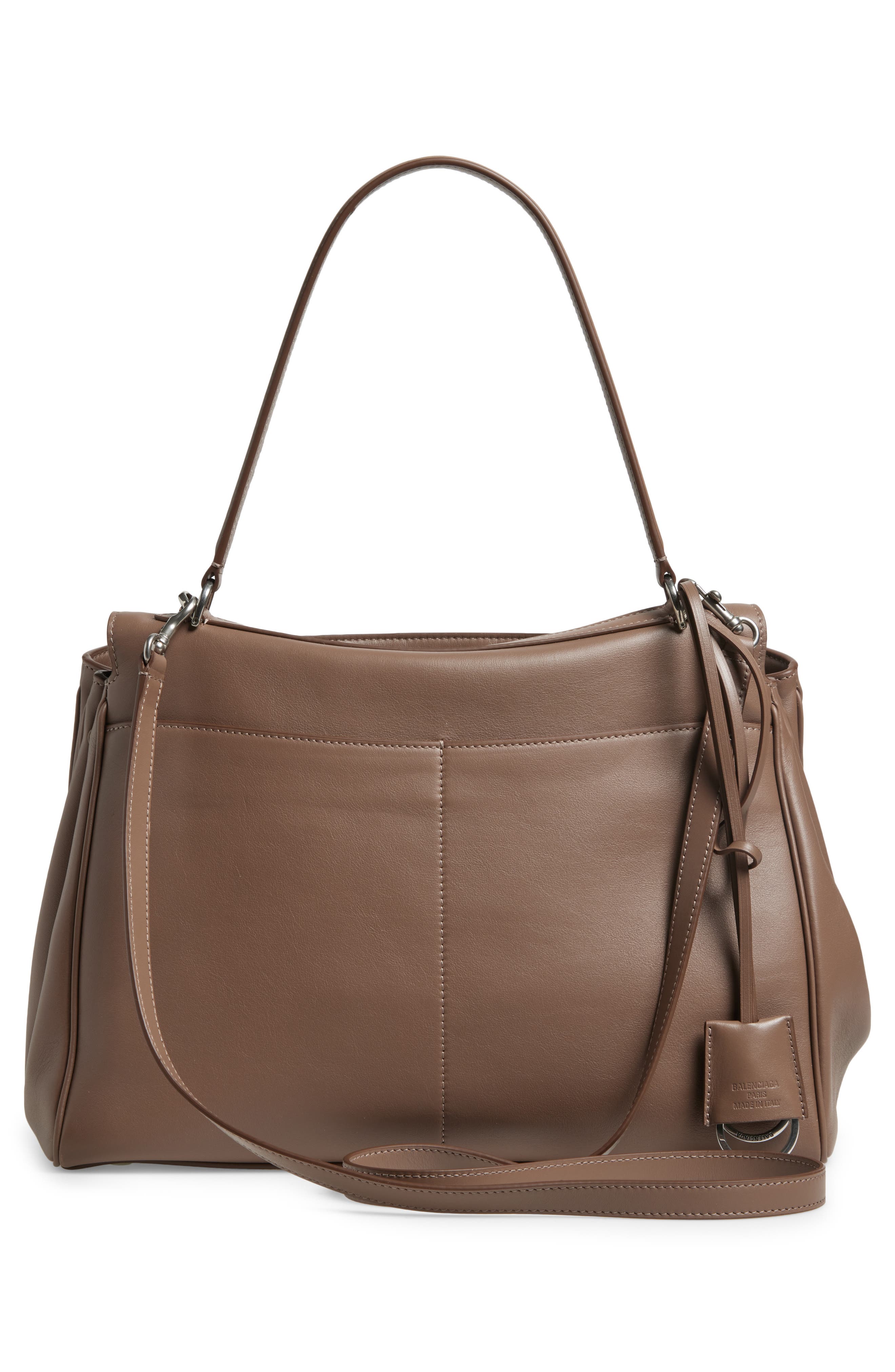Balenciaga Medium Rodeo Leather Handbag, Alternate, color, 2509 Taupe