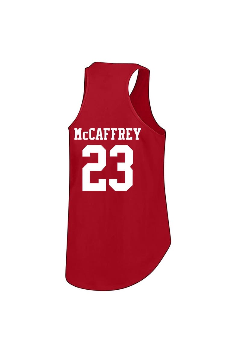 Women's Fanatics Christian McCaffrey Scarlet San Francisco 49ers Plus Size Name & Number Tank Top, Alternate, color, Scarlet