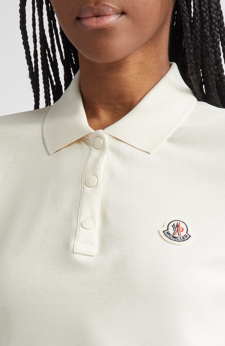 Moncler Cotton Piqué Polo, Alternate, color, Silk White