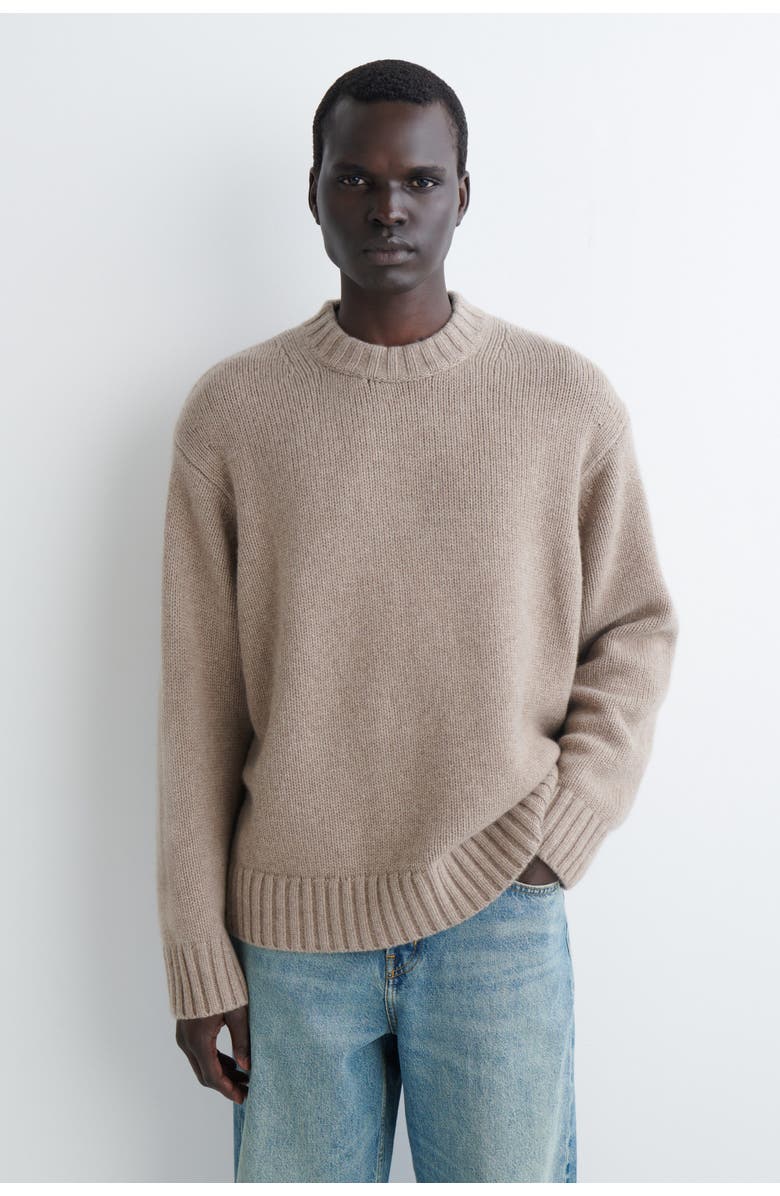 COS Chunky Cashmere Crew-neck Jumper, Main, color, Undyed