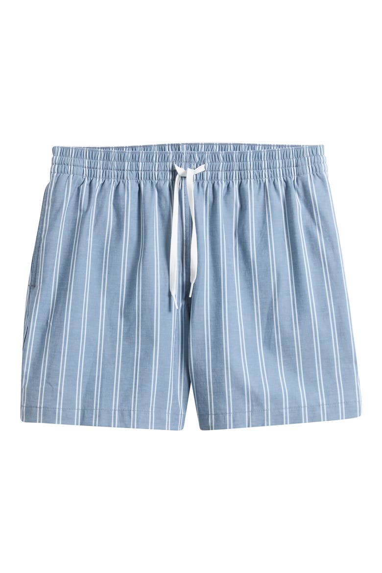 Are You Shores Striped 5.5-Inch Swim Trunks, Main, color, NAVY