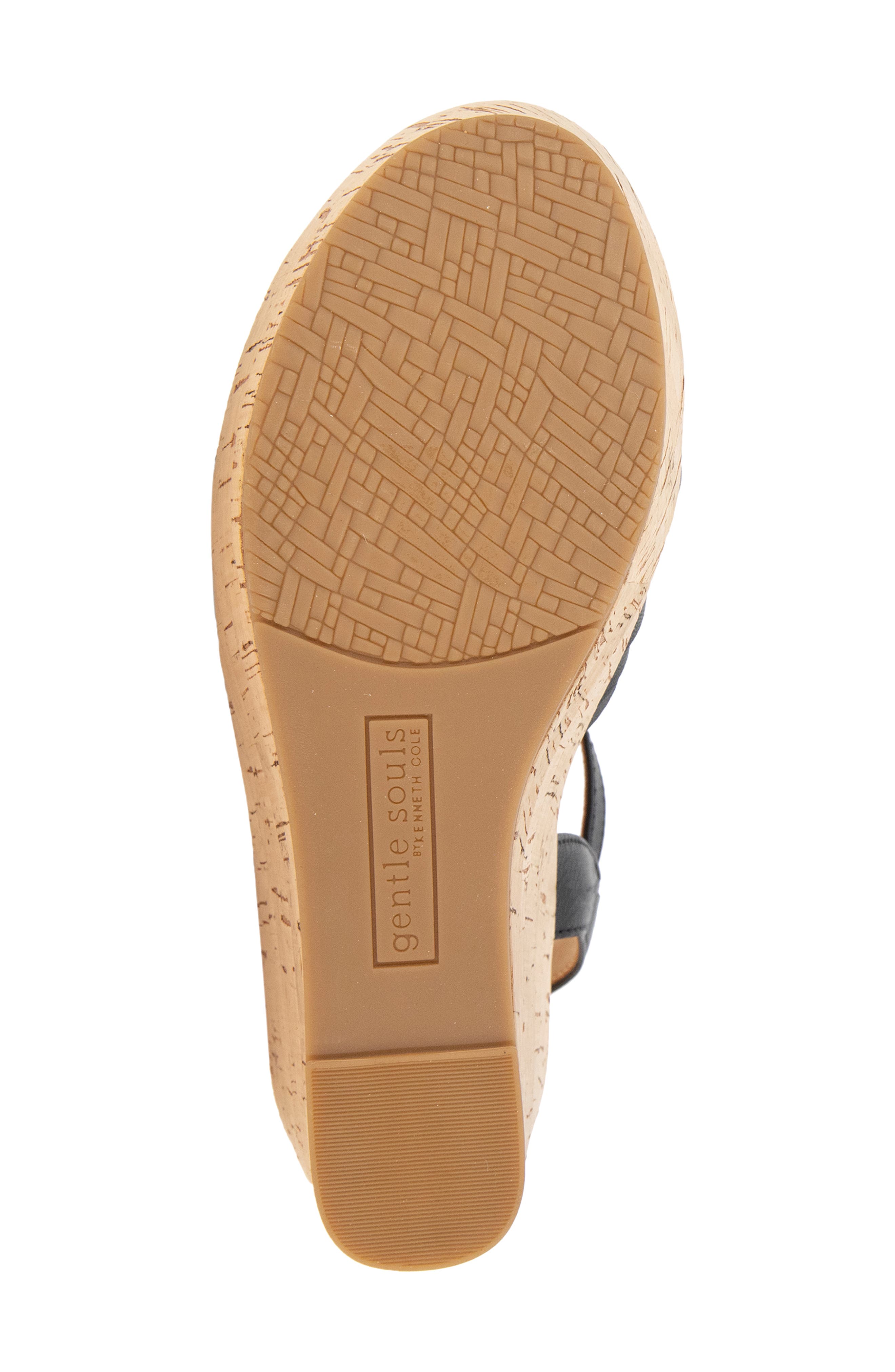 Gentle Souls Nomi Ankle Strap Platform Wedge Sandal, Alternate, color, Black Leather