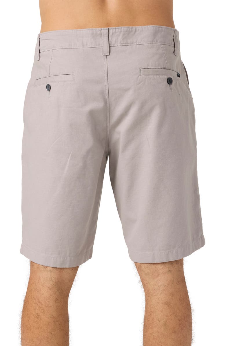O'Neill Jay Flat Front Stretch Cotton Chino Shorts, Alternate, color, Light Grey