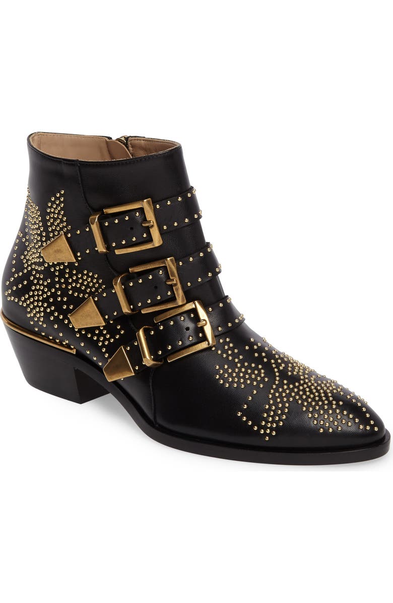 Chloé Susanna Stud Buckle Bootie, Main, color,