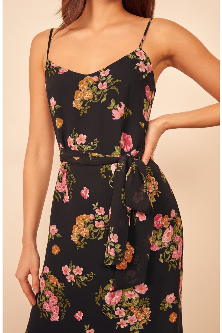 Watson Tie Waist Slipdress, Alternate, color, CARMELINA