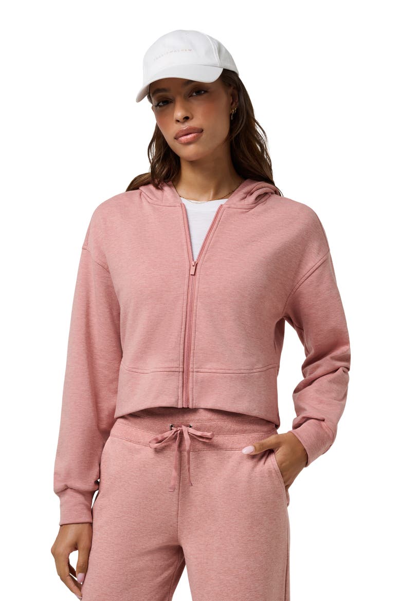 Cloud Fleece Stellar Zip Hoodie, Alternate, color, HEATHER BRICK DUST