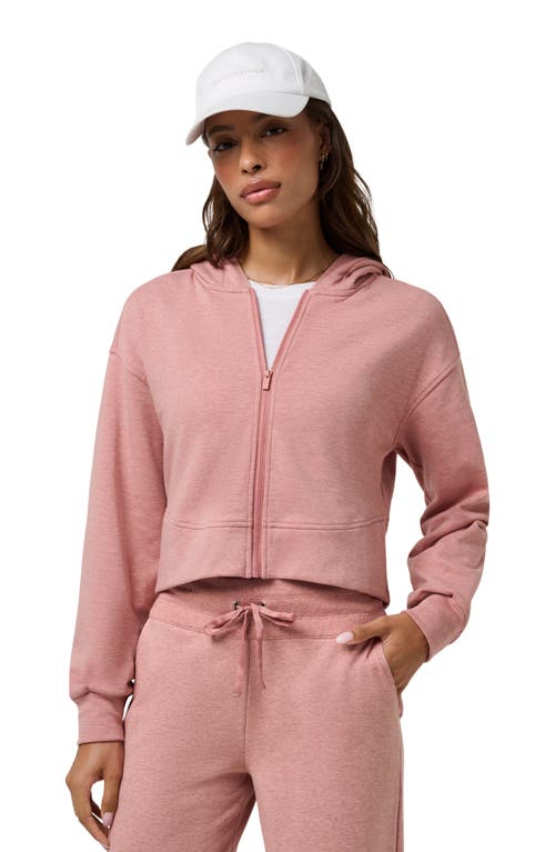 Travismathew Cloud Fleece Stellar Zip Hoodie In Pink