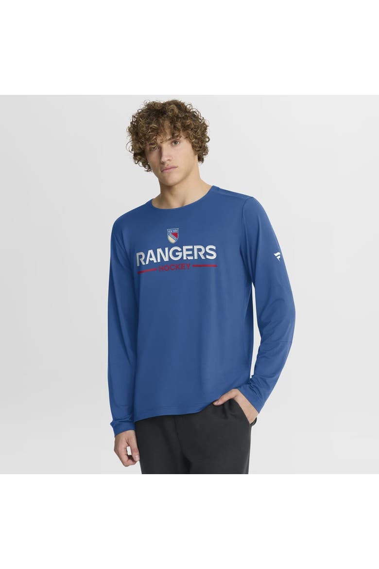 Men's Fanatics Blue New York Rangers Authentic Pro Rink Centennial Tech Long Sleeve T-Shirt, Main, color, Blue