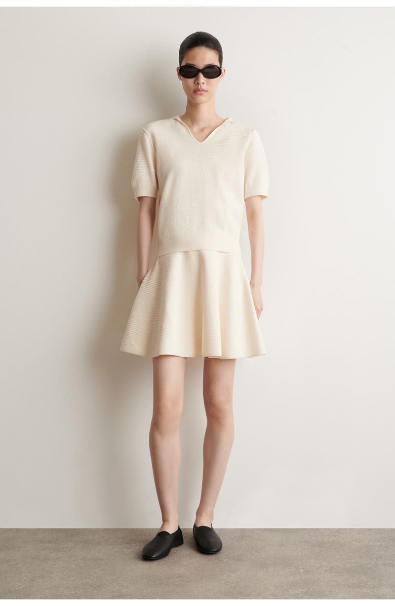 COS Sailor-collar Knitted Top, Alternate, color, Off-White