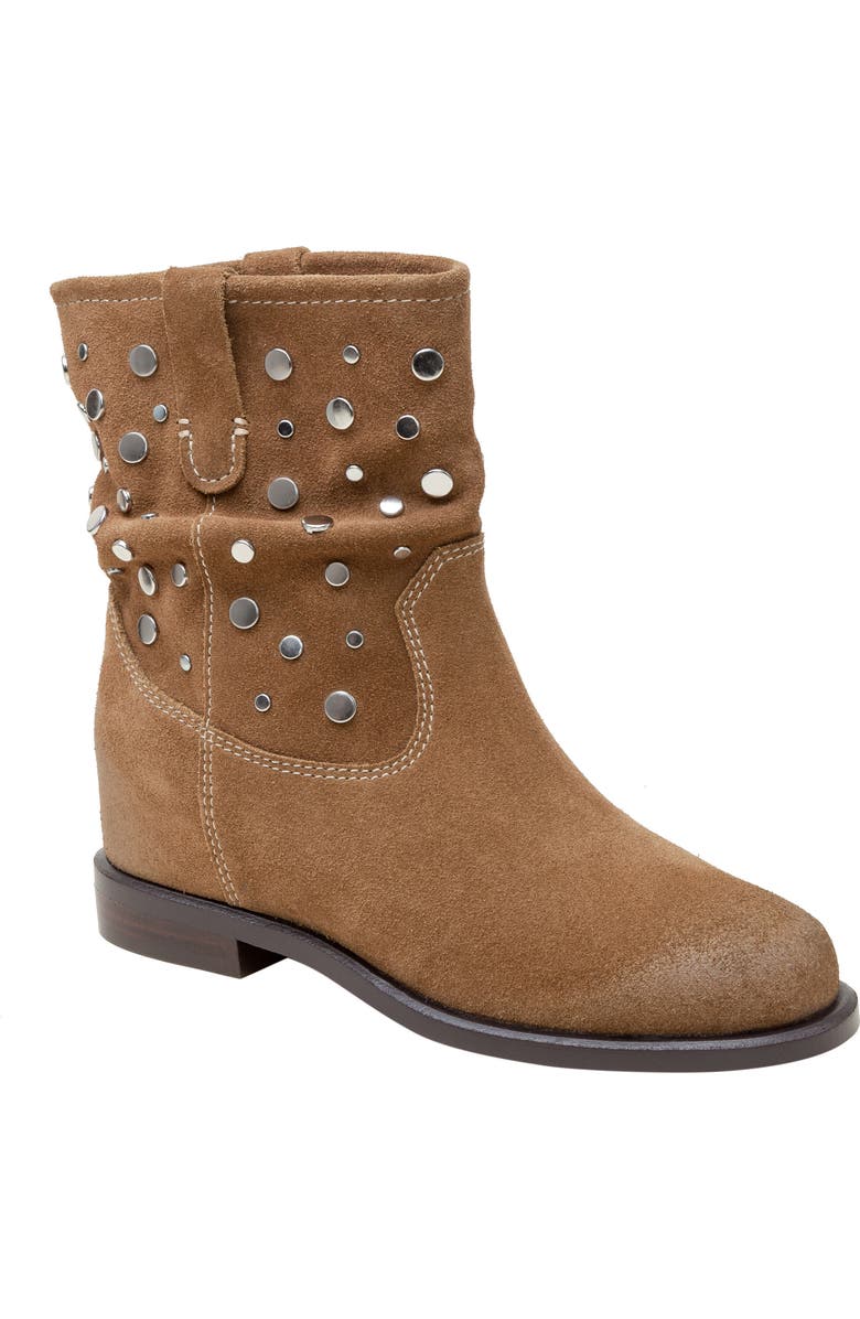 Linea Paolo Terry Studded Slouchy Bootie, Main, color, Olive