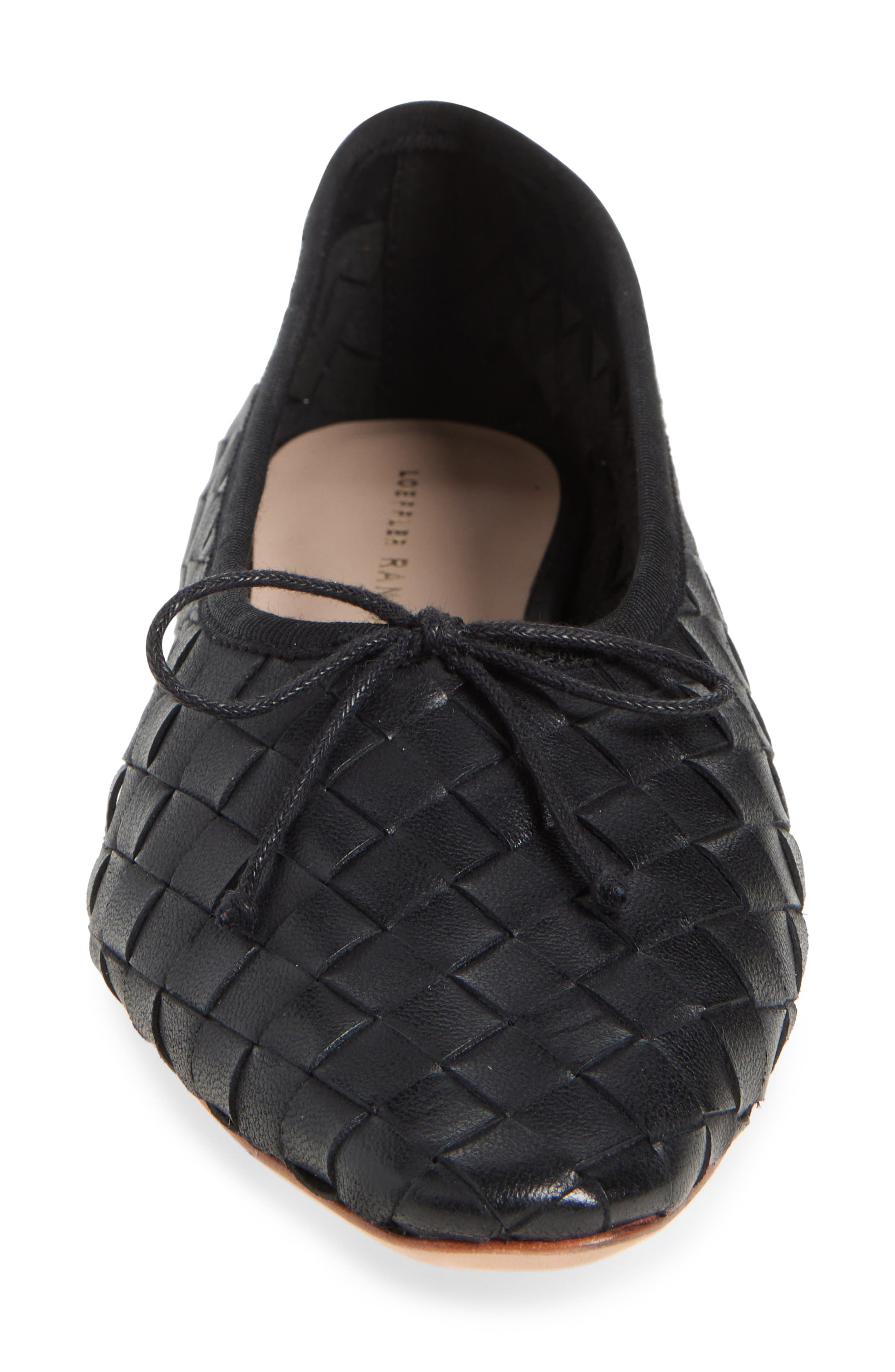 Loeffler Randall Landry Woven Ballet Flat, Alternate, color, Black