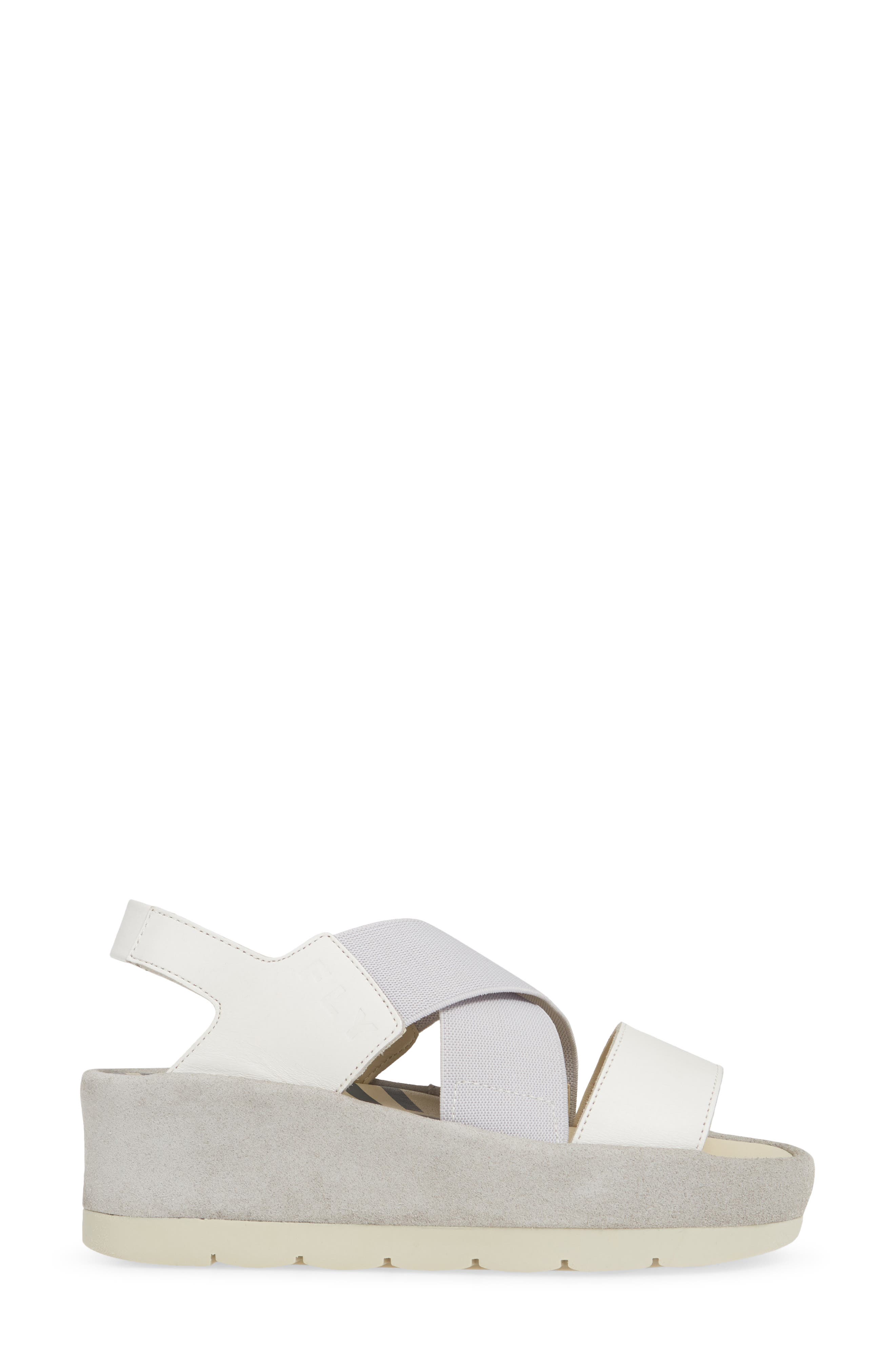 Bime Wedge Sandal, Alternate, color, OFF WHITE RUG LEATHER/ SUEDE