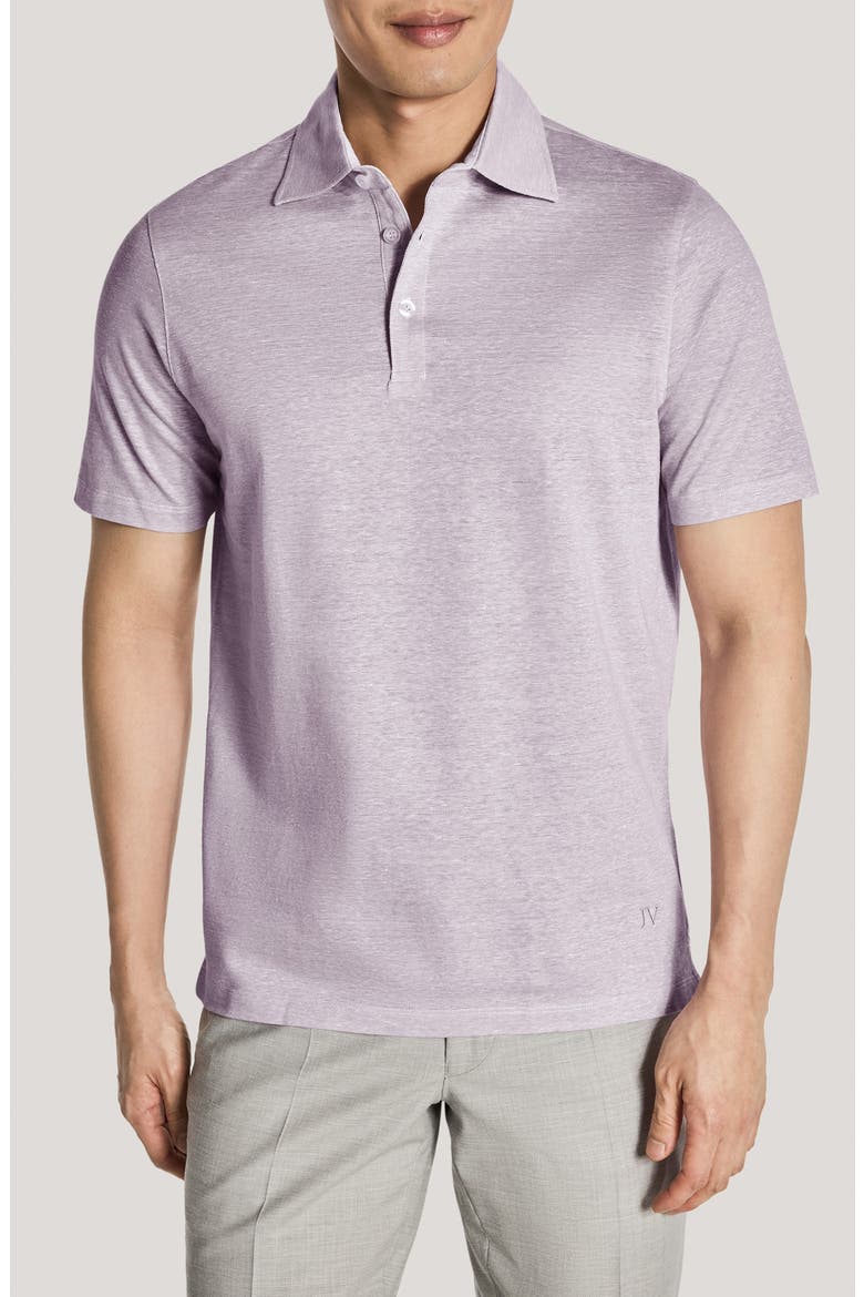 Davis Cotton Blend Piqué Polo, Main, color, MISTY LILAC